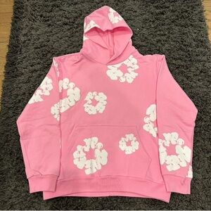 Pink denem hoodie